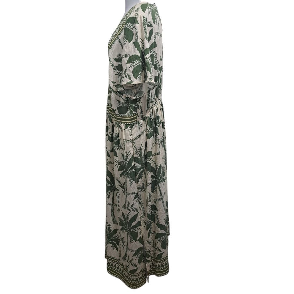 BloomChic  Tropical Palm Print Boho Chic Midi Dress Size 22-24 Multi-Color NWT - Picture 5 of 17